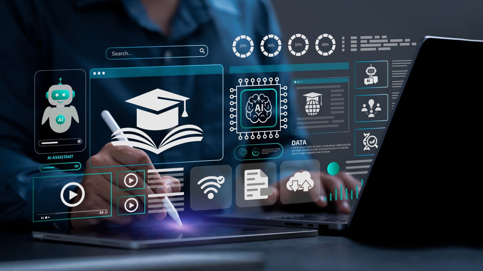 AI-supported learning session